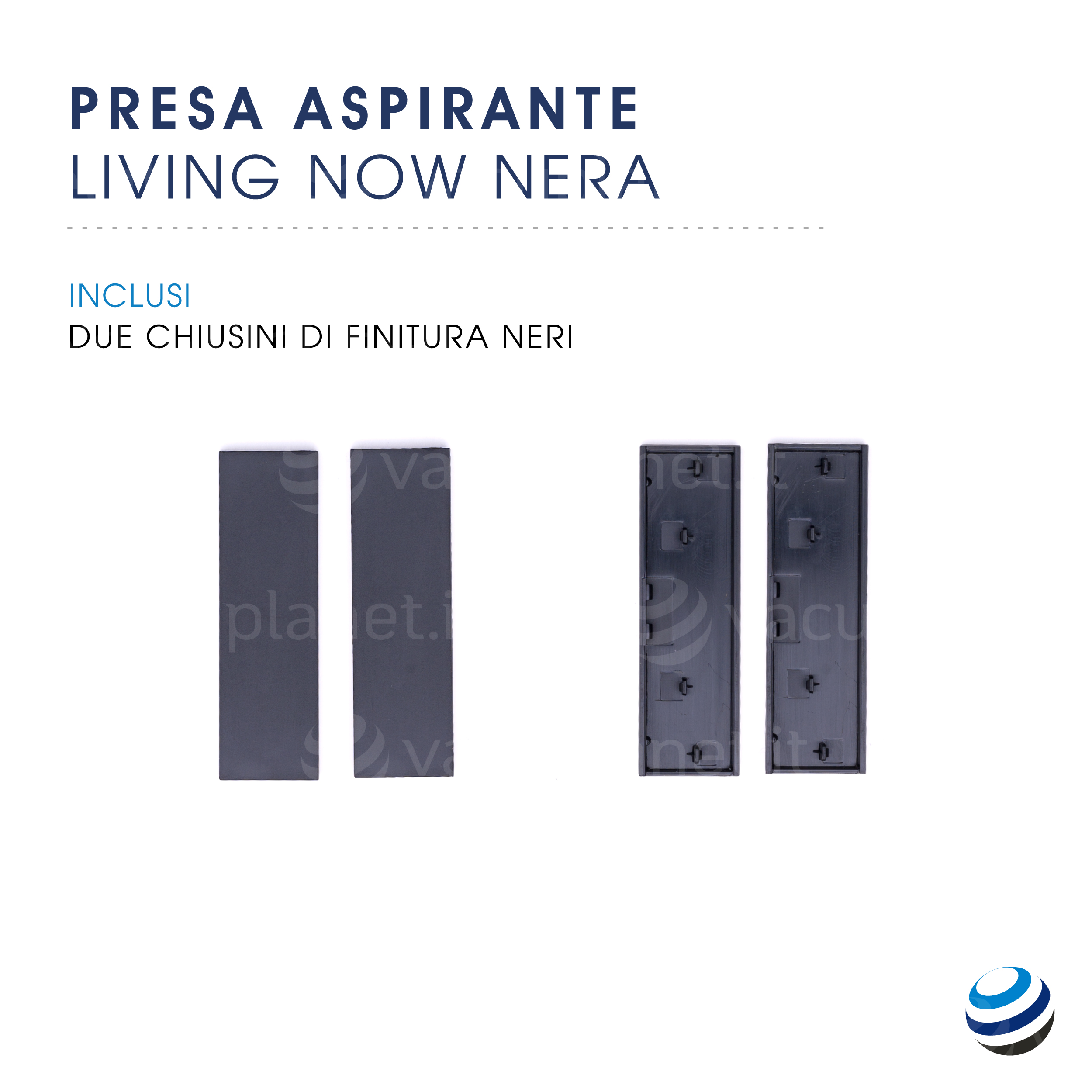 Presa Aspirante SistemAir 1573.5 Per BTicino Now – Colore Nero