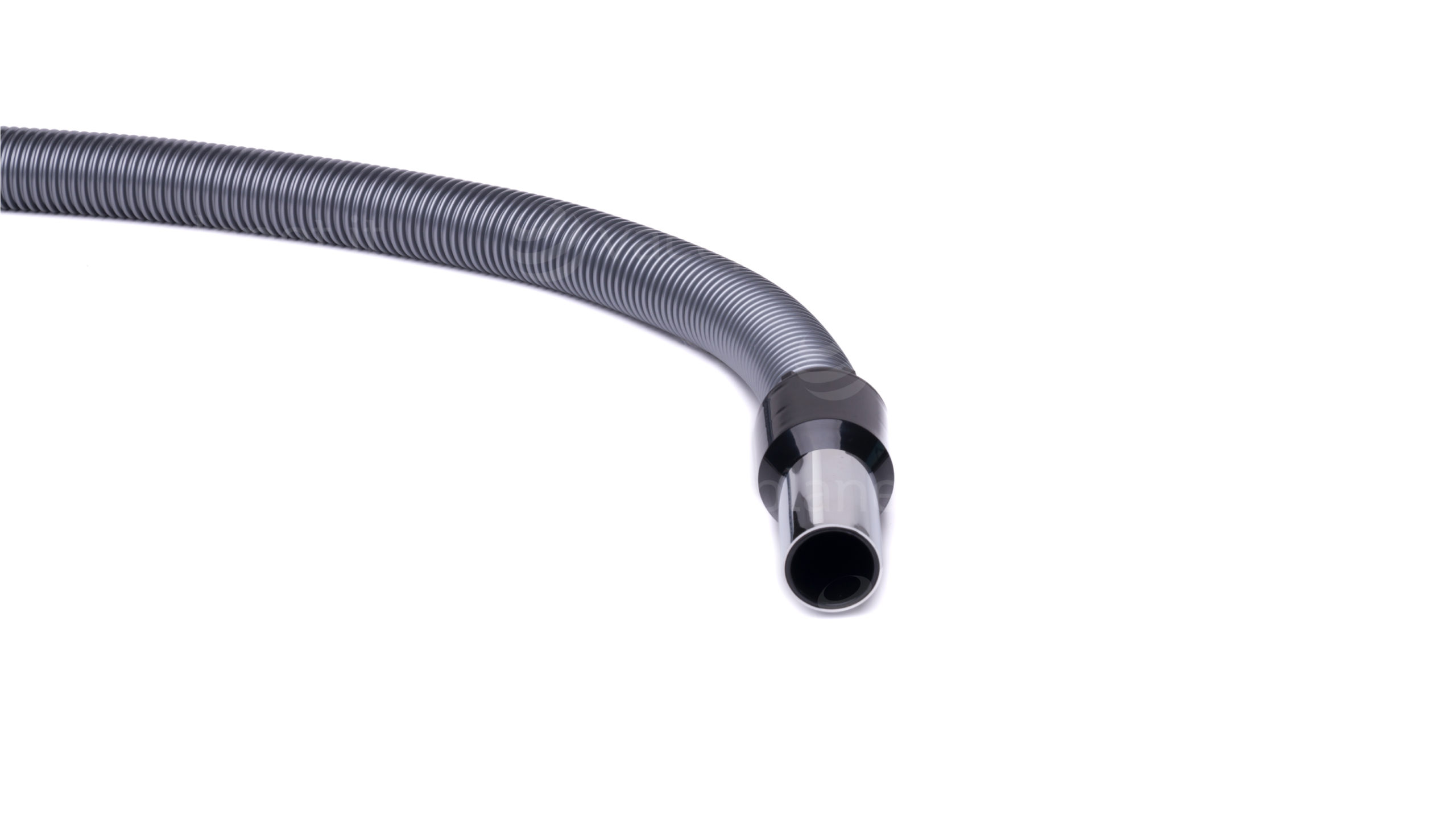 Dettaglio dell'estremità del tubo flessibile per aspirapolvere centralizzato con raccordo tubo-presa